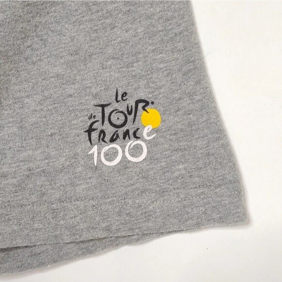 Paris Tour De France 2013 Race Map Gray and YellowShort Sleeve Tshirt size Large - Picture 8 of 16